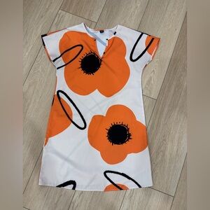 Orange Poppy Print Lightweight Dress – XS / US 2 - EUC